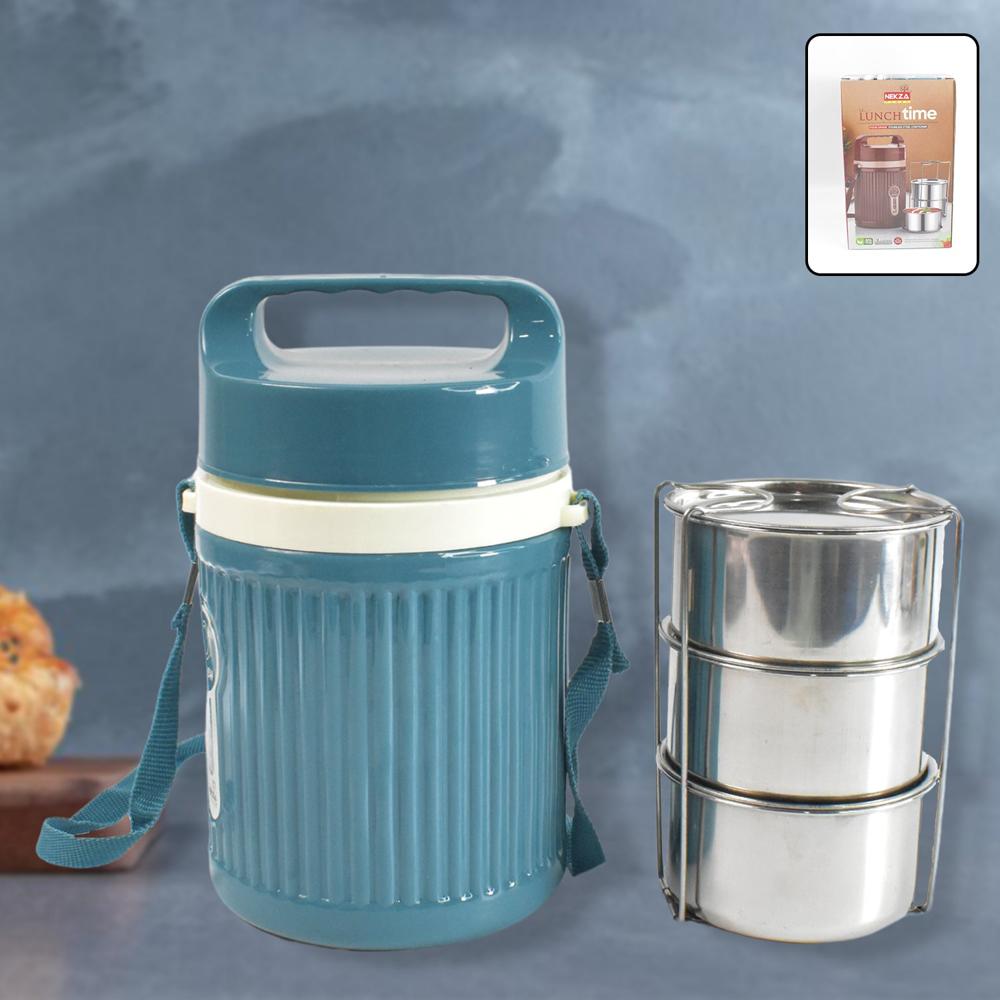 Stackable Insulated Tiffin With Handle (1 Pc): Leakproof Hot Food Container - Application: As Per Product Requirement