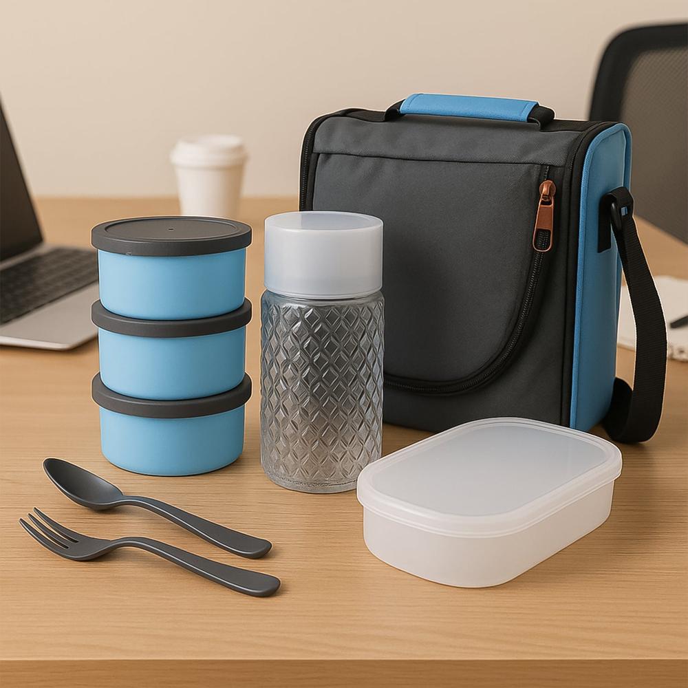 All-in-one Lunch Box With Fabric Bag For Office & School - Application: As Per Product Requirement