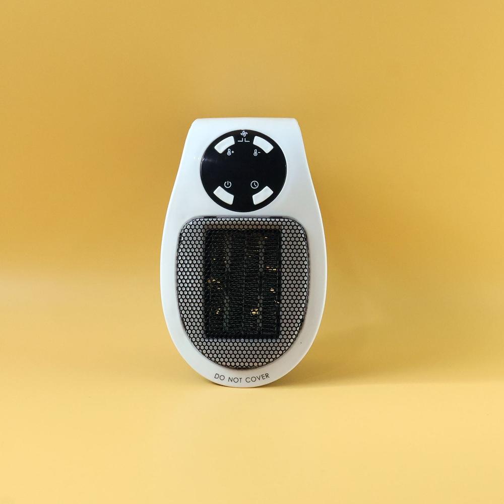 500w Portable Wall Plug Room Heater Compact Electric Space Heater