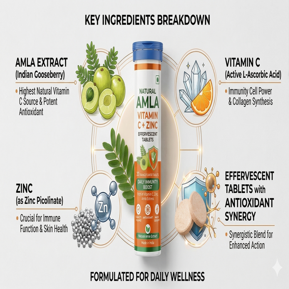 Amla Vitamin C Zinc Effervescent Tablets