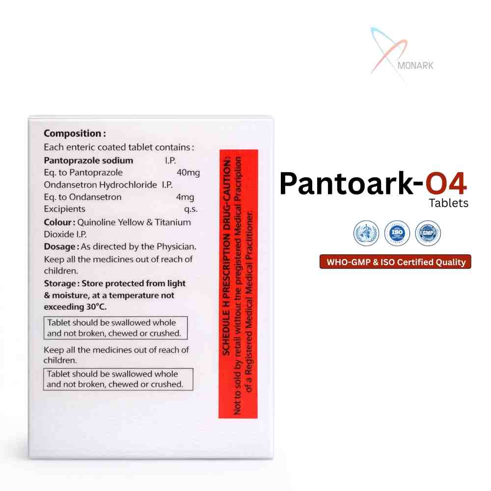 Pantoprazole Sodium And Ondansetron Tablets - Brand Name: Pantoark O4