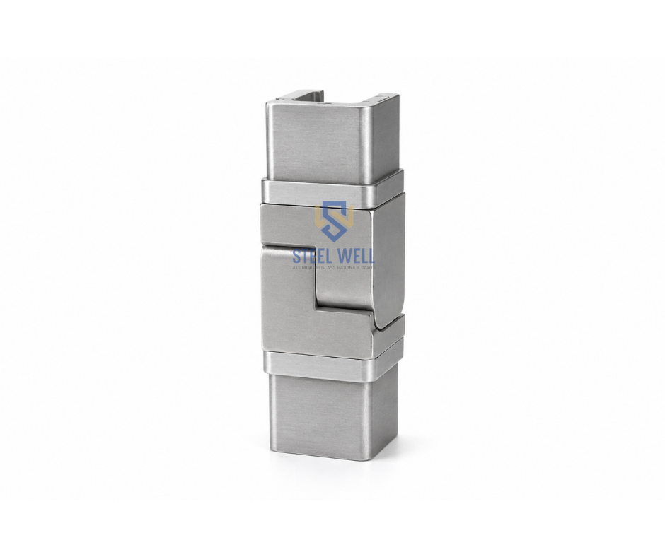 Aluminium Railing 40x40mm Modular Band - 6063-t5 Aluminium Alloy, 40x40mm, Silver Matte, 0-180â° Adjustable Angle, Corrosion Resistant, Uv Resistant, Iso 9001:2015 Certified