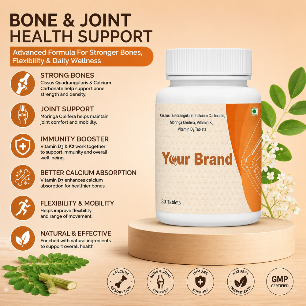 Cissus Quandragularis Calcium Carbonate Moringa Tablets
