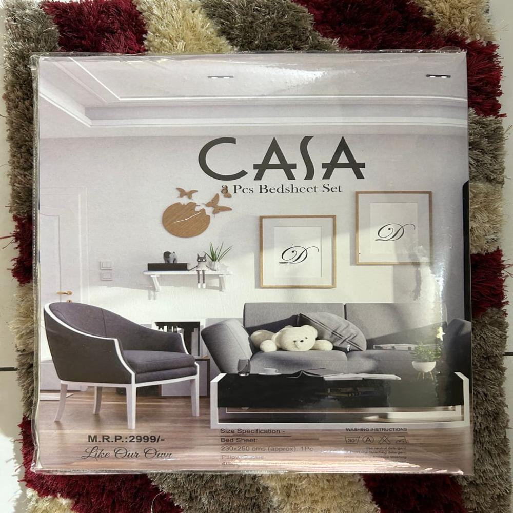 Casa Double Bedsheet - Color: Mix Colour