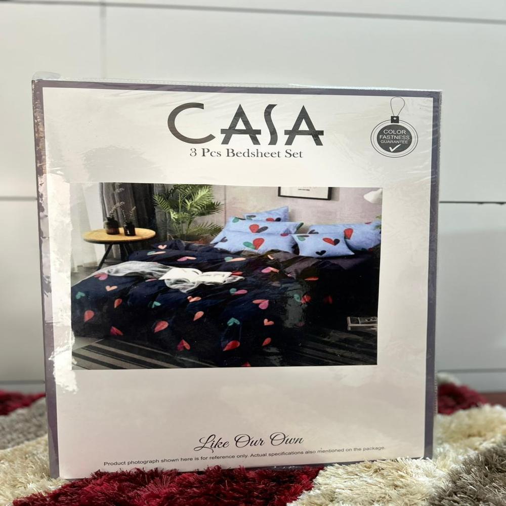 Casa Double Bedsheet - Color: Mix Colour