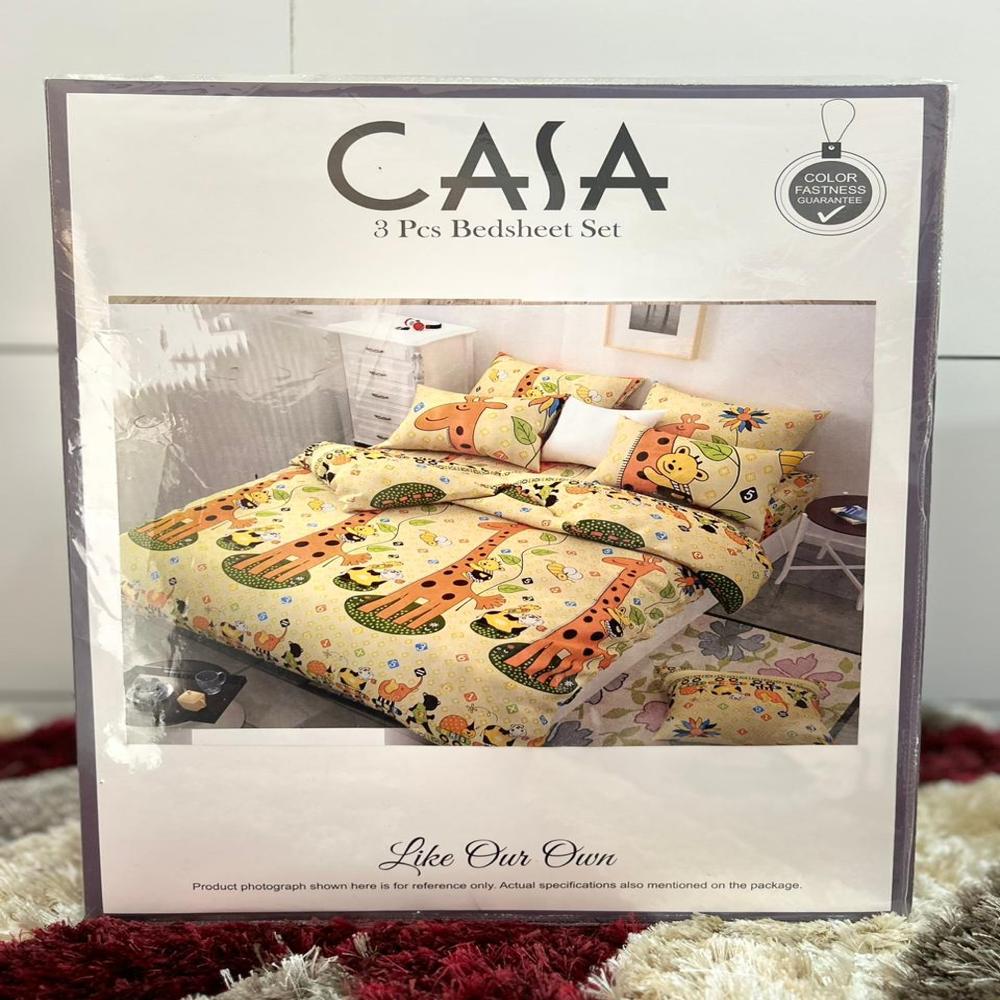 Casa Double Bedsheet - Color: Mix Colour