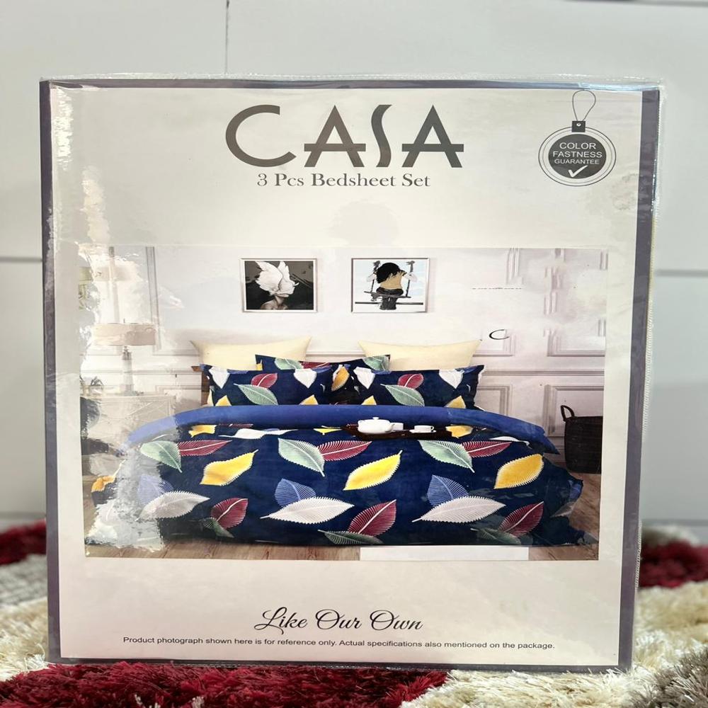 Casa Double Bedsheet - Color: Mix Colour