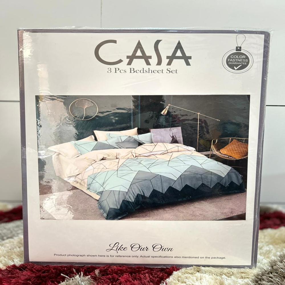 Casa Double Bedsheet - Color: Mix Colour