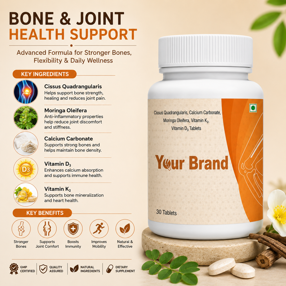 Cissus Quandragularis Calcium Carbonate Moringa Tablets