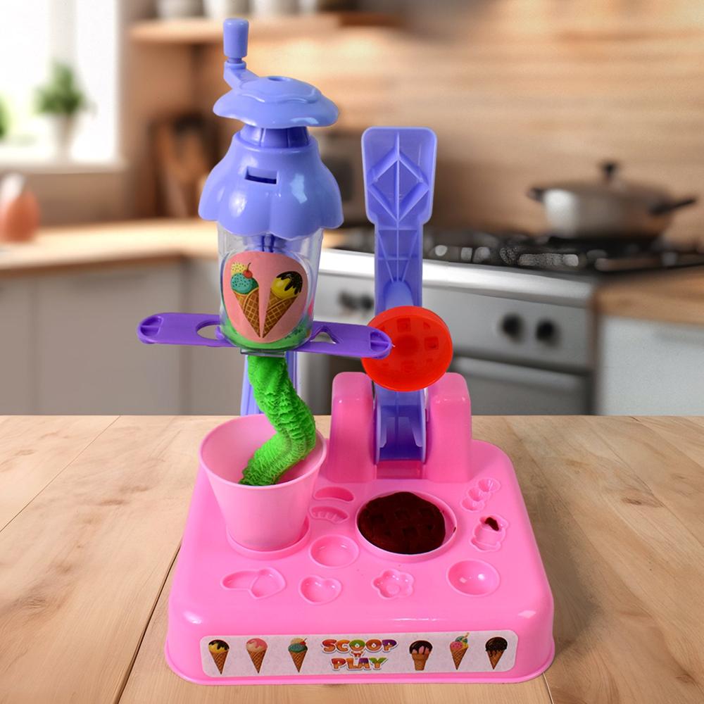 Scoop Play Set, Color Dough for Kids Play Toys, Ice Cream Maker Machine (36 Pcs Set)