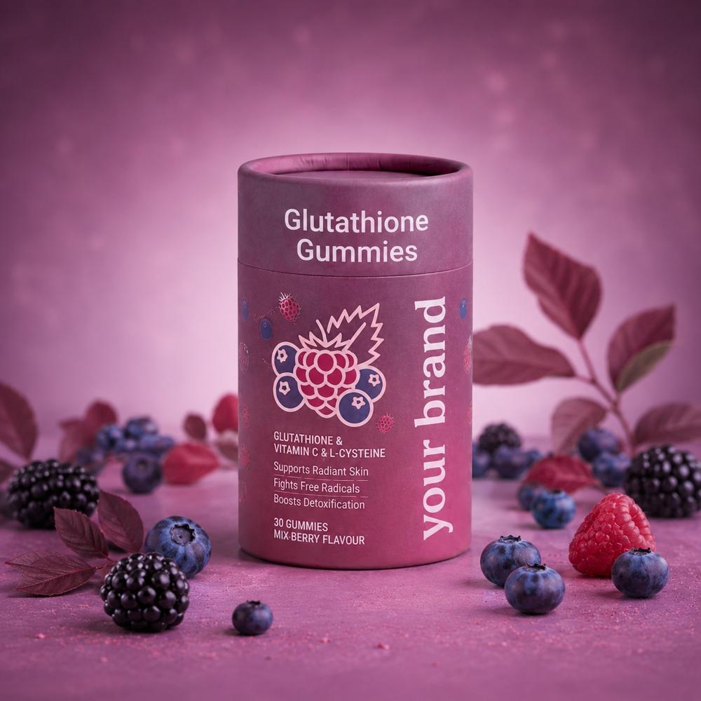 Glutathione + Vitamin C Gummies for Skin Brightening & Beauty Support