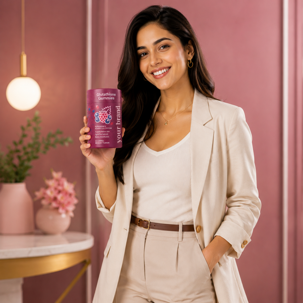 Glutathione + Vitamin C Gummies for Skin Brightening & Beauty Support
