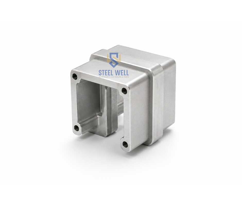 aluminium railing 50x50 pipe connector/aluminium square pipe connector/aluminium fittings supplier India