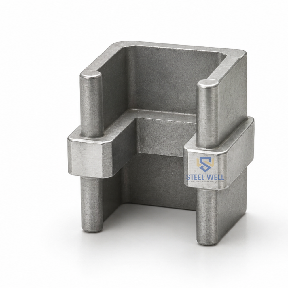 aluminium railing 50x50 pipe connector/aluminium square pipe connector/aluminium fittings supplier India