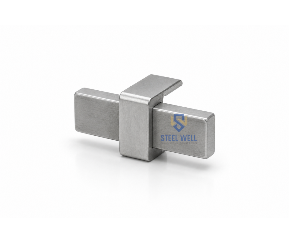 aluminium railing 25x25 pipe connector/aluminium pipe connector wholesale/balcony aluminium railing connector