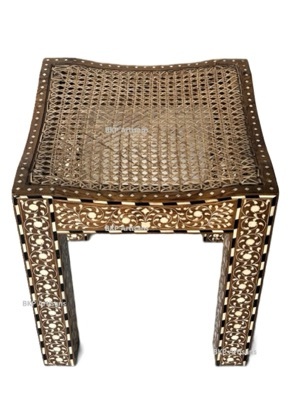 Inlay Wooden Saddle Bench
