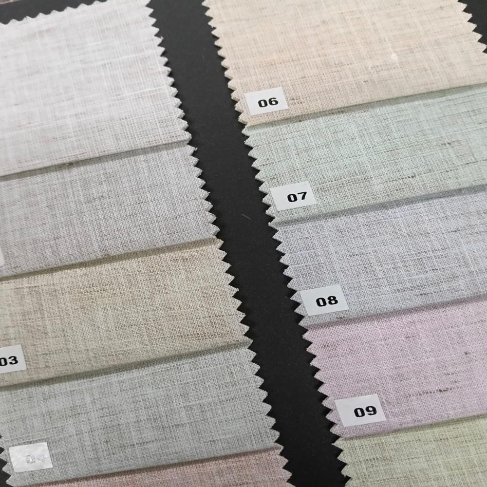 NATURAL COTTON LINEN SHIRTING FABRIC 58