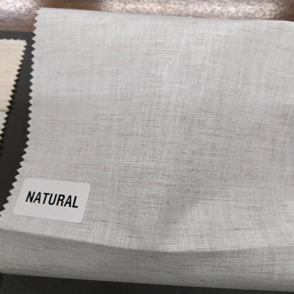 NATURAL COTTON LINEN SHIRTING FABRIC 58