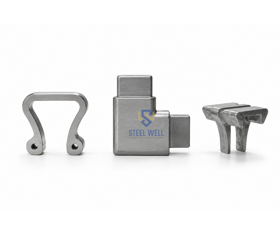 aluminium railing commercial pipe fittings/heavy duty aluminium railing fittings/powder coated aluminium pipe fittings