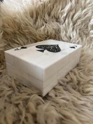 Handmade Bone Inlay Playing Card Box