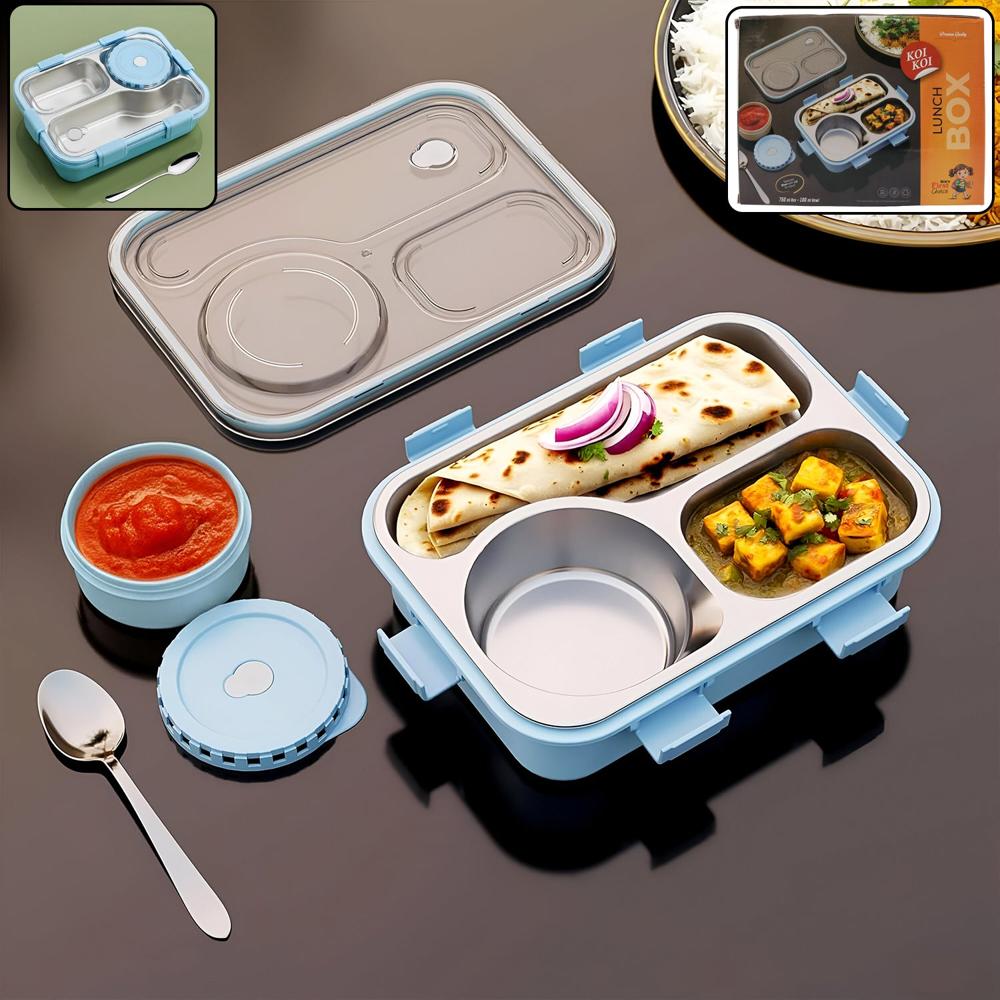 Premium Stainless Steel Compartment Lunch Box 1 Set - Application: As Per Product Requirement