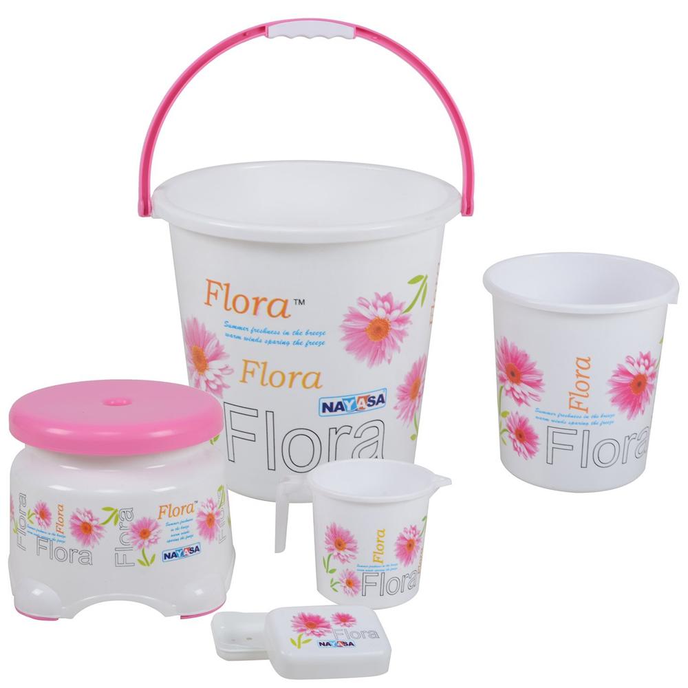 Nayasa 5 Piece Plastic Bathroom Set