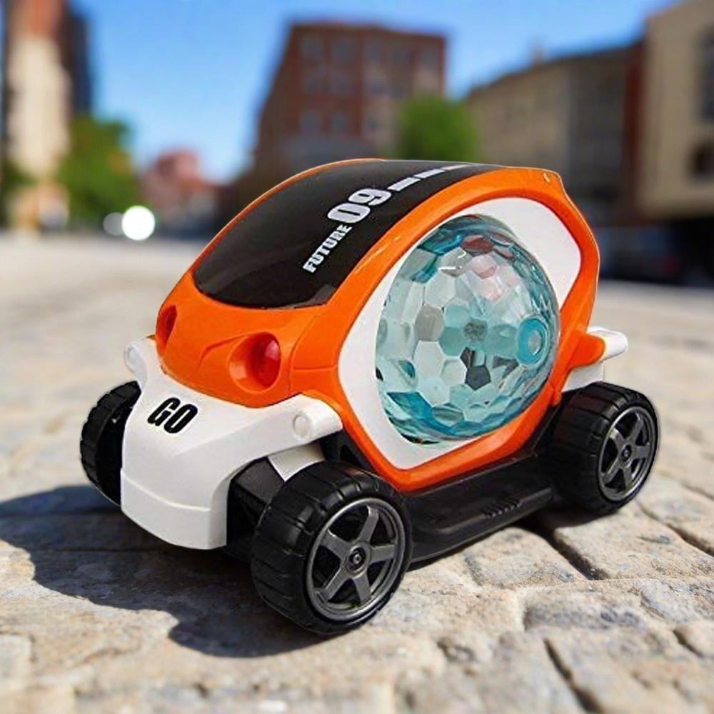360 Rotating Stunt Car Toy Bump & Go (1 Pc Battery Not Included)