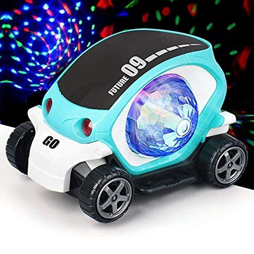 360 Rotating Stunt Car Toy Bump & Go (1 Pc, Battery Not Included)