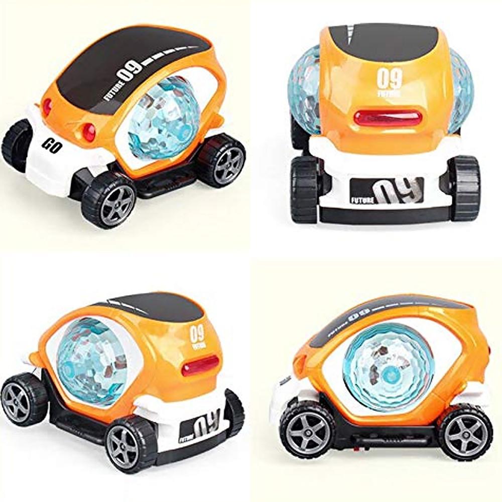 360 Rotating Stunt Car Toy Bump & Go (1 Pc, Battery Not Included)