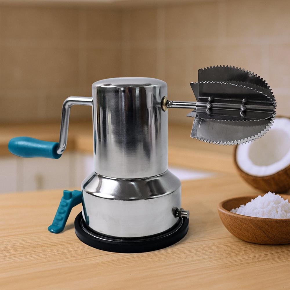 Supermom Stainless Steel Coconut Scraper With Vacuum Base (1 Pc) - Color: Home & Kitchen