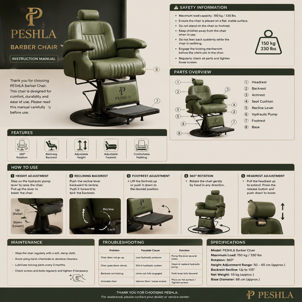 NEW LUXURY HEAVY SALON CHAIR BALENO