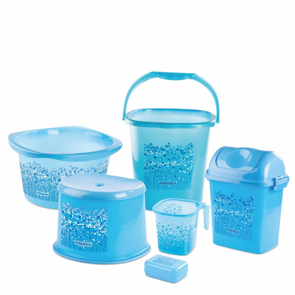 Nayasa Bathroom Set Small Dlx 6 Pcs - Color: Multicolor