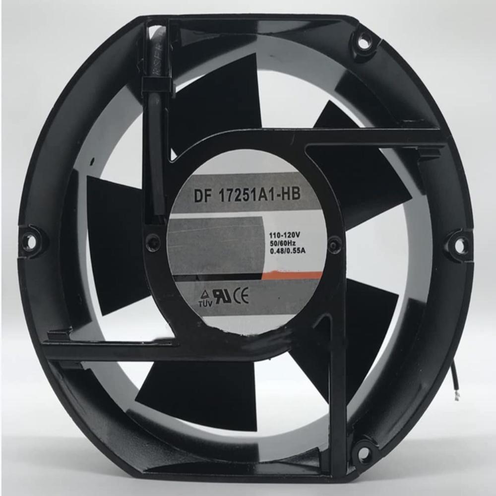 LAWRENCE BROWN DF 17251A1-HB 110/120V AC 0.48/0.55A 17251mm Ball Bearing Industrial Axial Cooling Fan