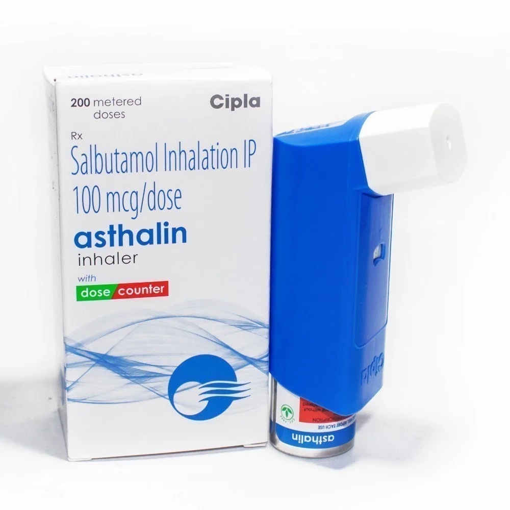 Asthalin Inhaler 200Md Salbutamol Inhalation 100Mcg Dose Ip