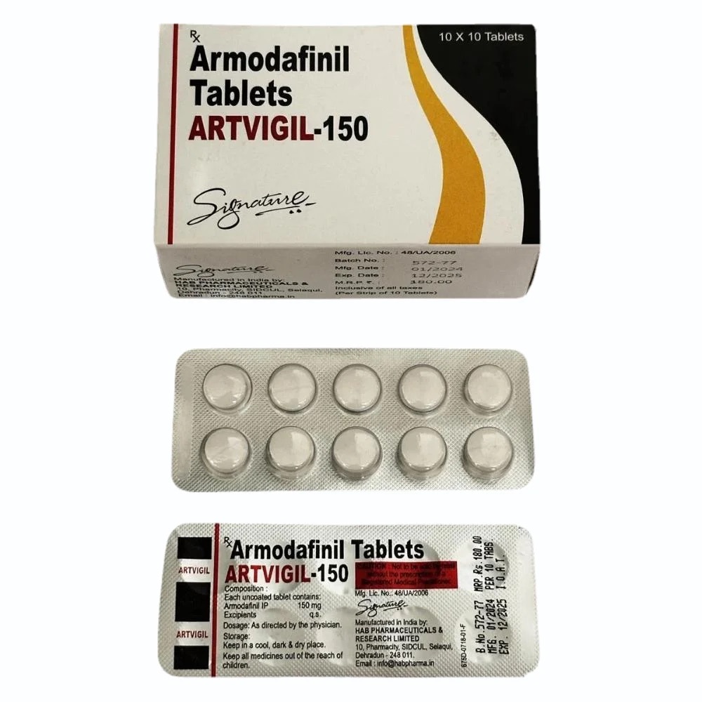 150 Mg Artvigil Armodafinil Tablets