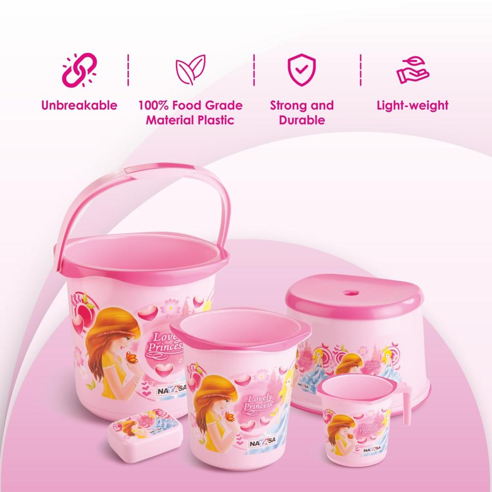 Nayasa Kids 5 Pcs Plastic Bathroom Set