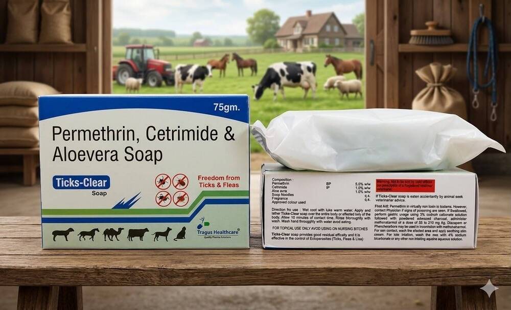 Permethrin Cetrimide And Aloevera Soap For Pet