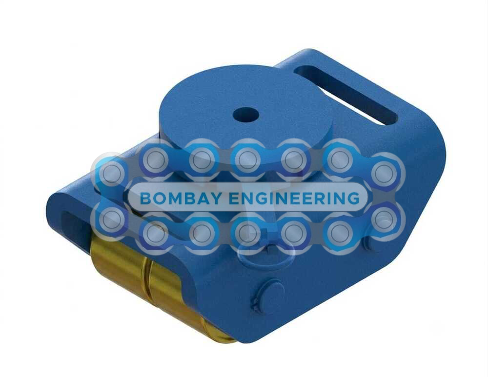 Industrial Machinery Dollies Swivel - Color: Blue With Yellow Rollers