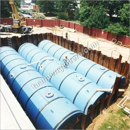 Underground Storage Tank - Mild Steel, 60,000 Liters Capacity, Cylindrical Horizontal Shape | Epoxy or Bitumen Coating, Hydrostatic Leakage Testing