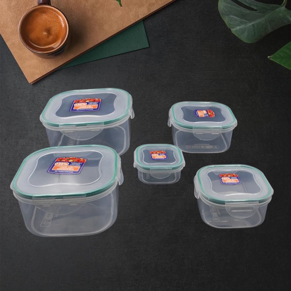 Kitchen Storage Containers Set Fridge Organizer Lunch Boxes (5 Pcs)