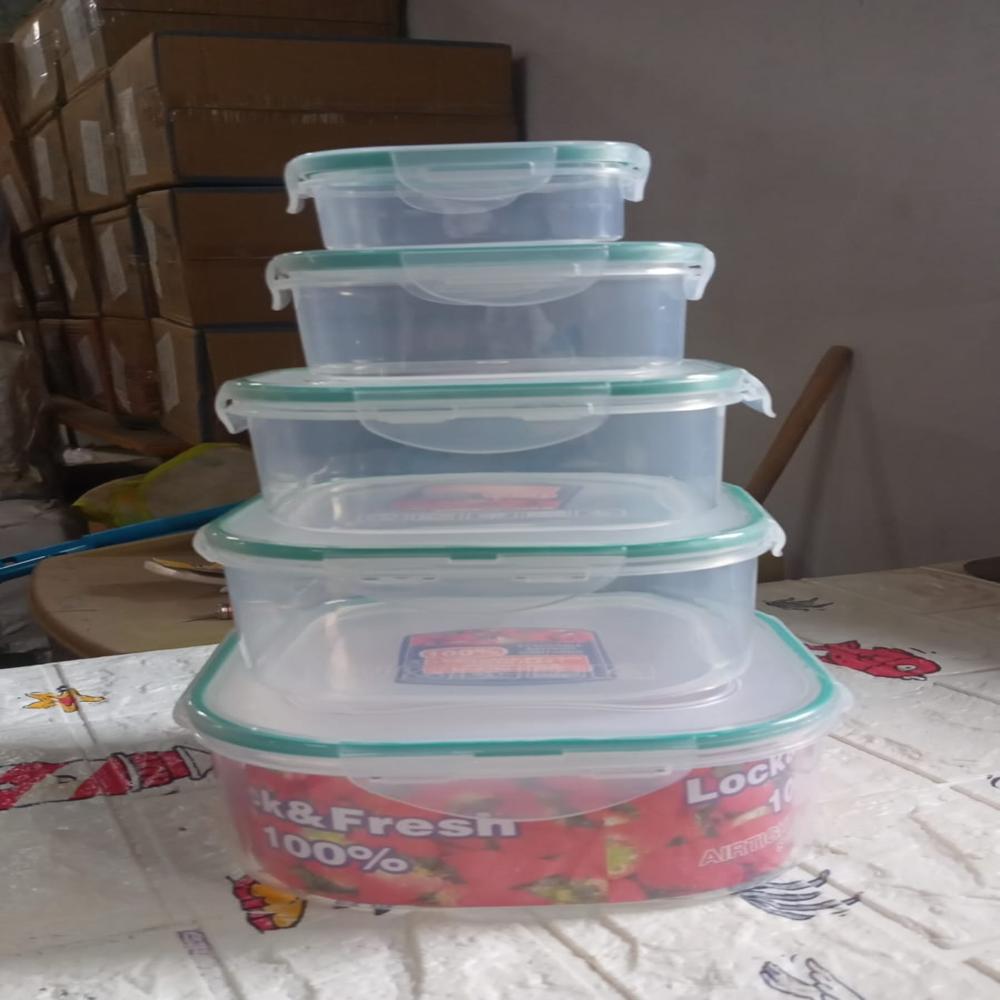 Kitchen Storage Containers Set Fridge Organizer Lunch Boxes (5 Pcs)