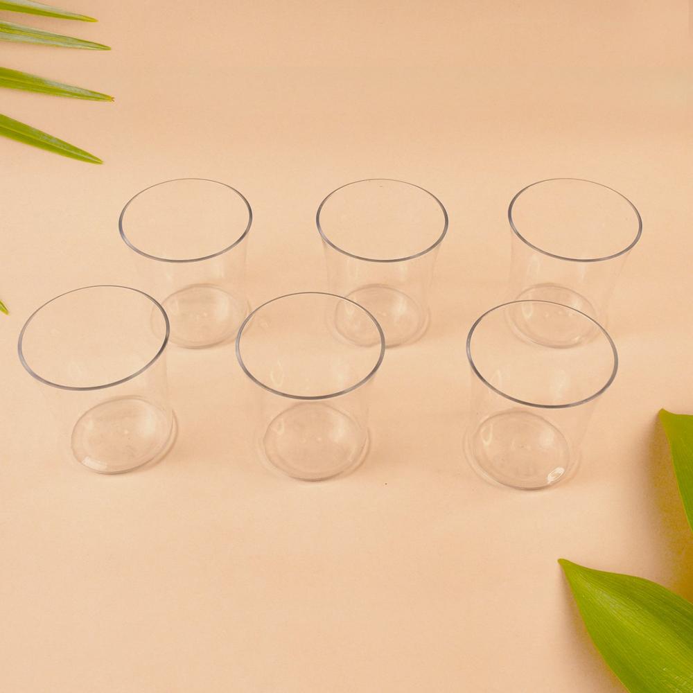Apex Welcome Plastic Glass Set for Daily Use Set of 6