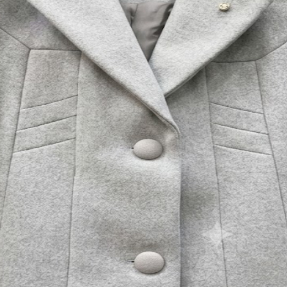Long Woolen Coat - Bust Size: Custom Fit