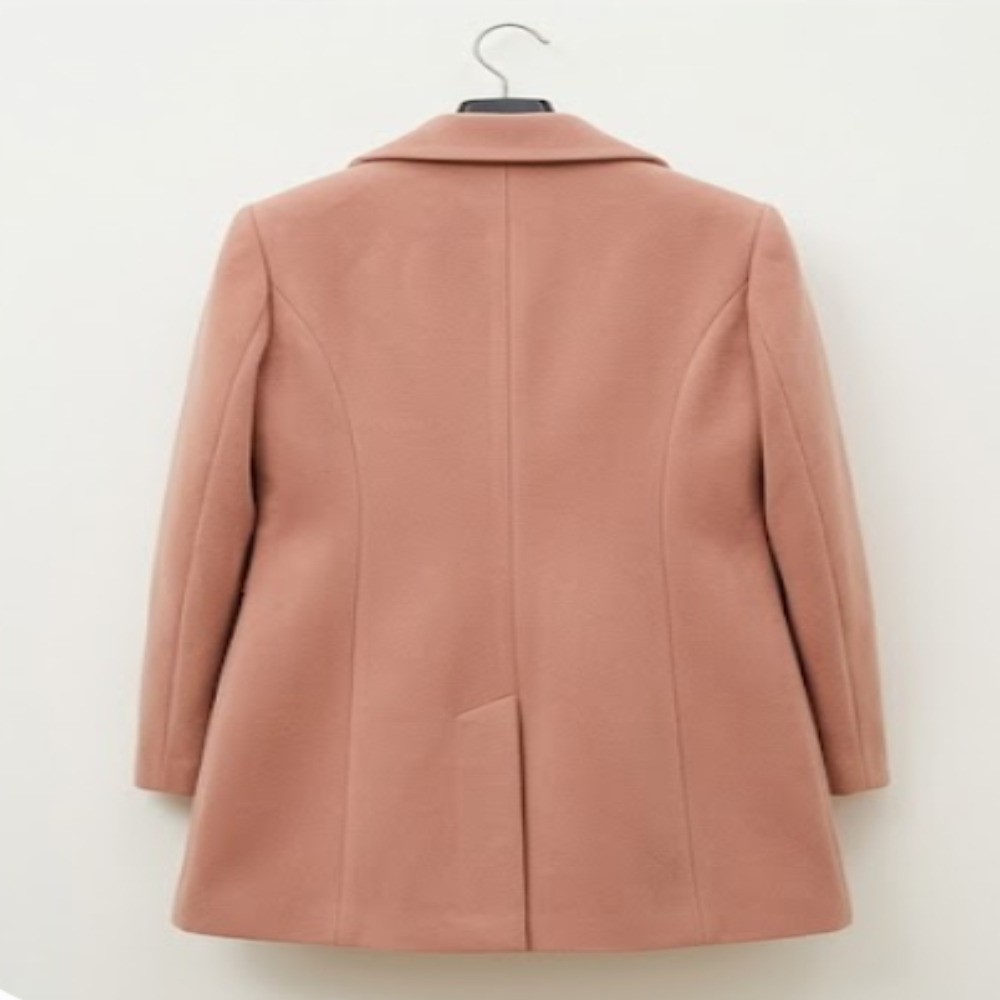 Peach Woolen Coat - Bust Size: As Per Size Chart