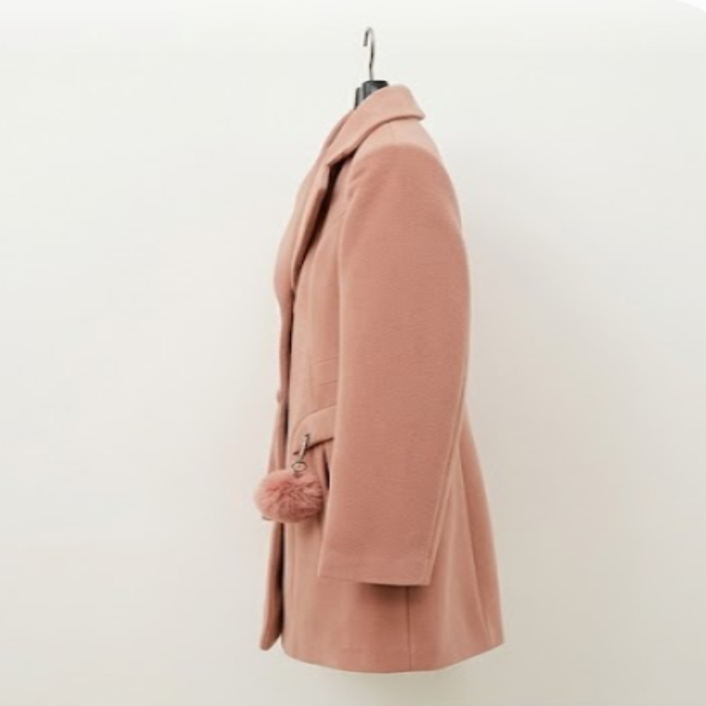 Peach Woolen Coat - Bust Size: As Per Size Chart