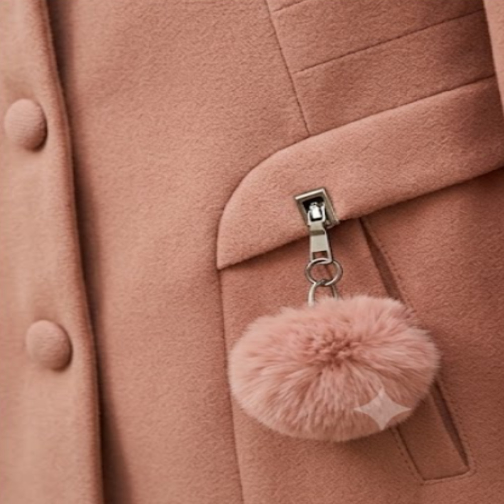 Peach Woolen Coat - Bust Size: As Per Size Chart
