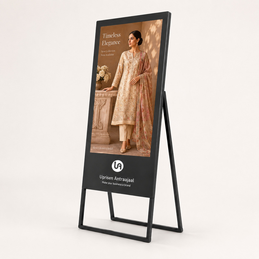 43 Inch Black A Shape Digital Standee