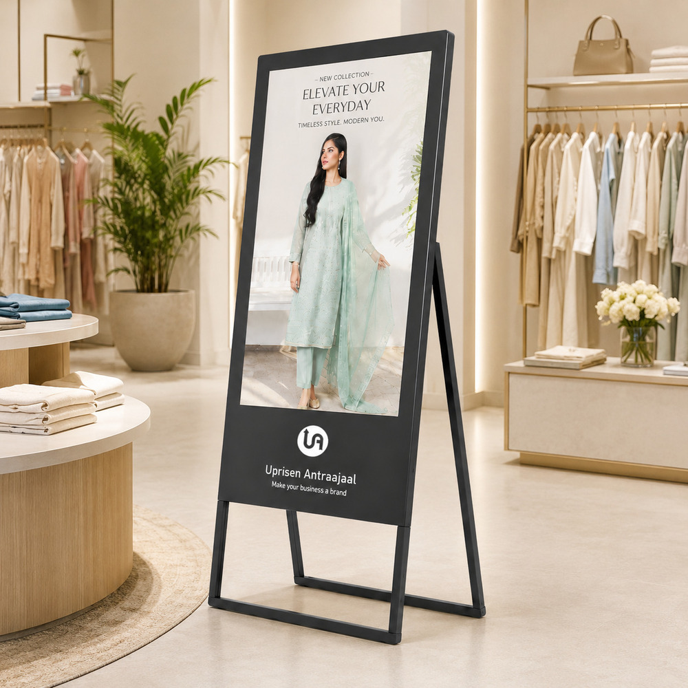 43 Inch Black A Shape Digital Standee