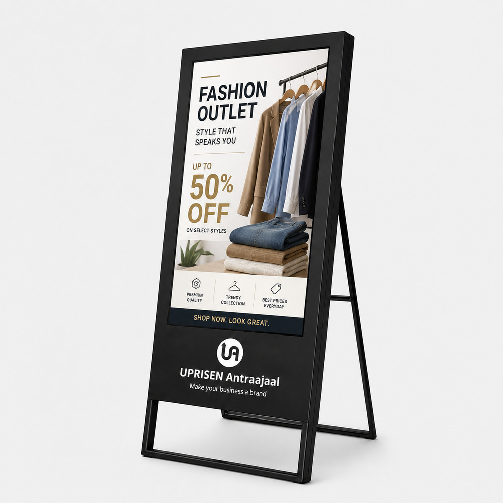 32 Inch Black A Shape Digital Standee