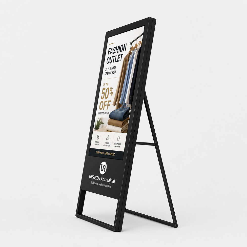 32 Inch Black A Shape Digital Standee